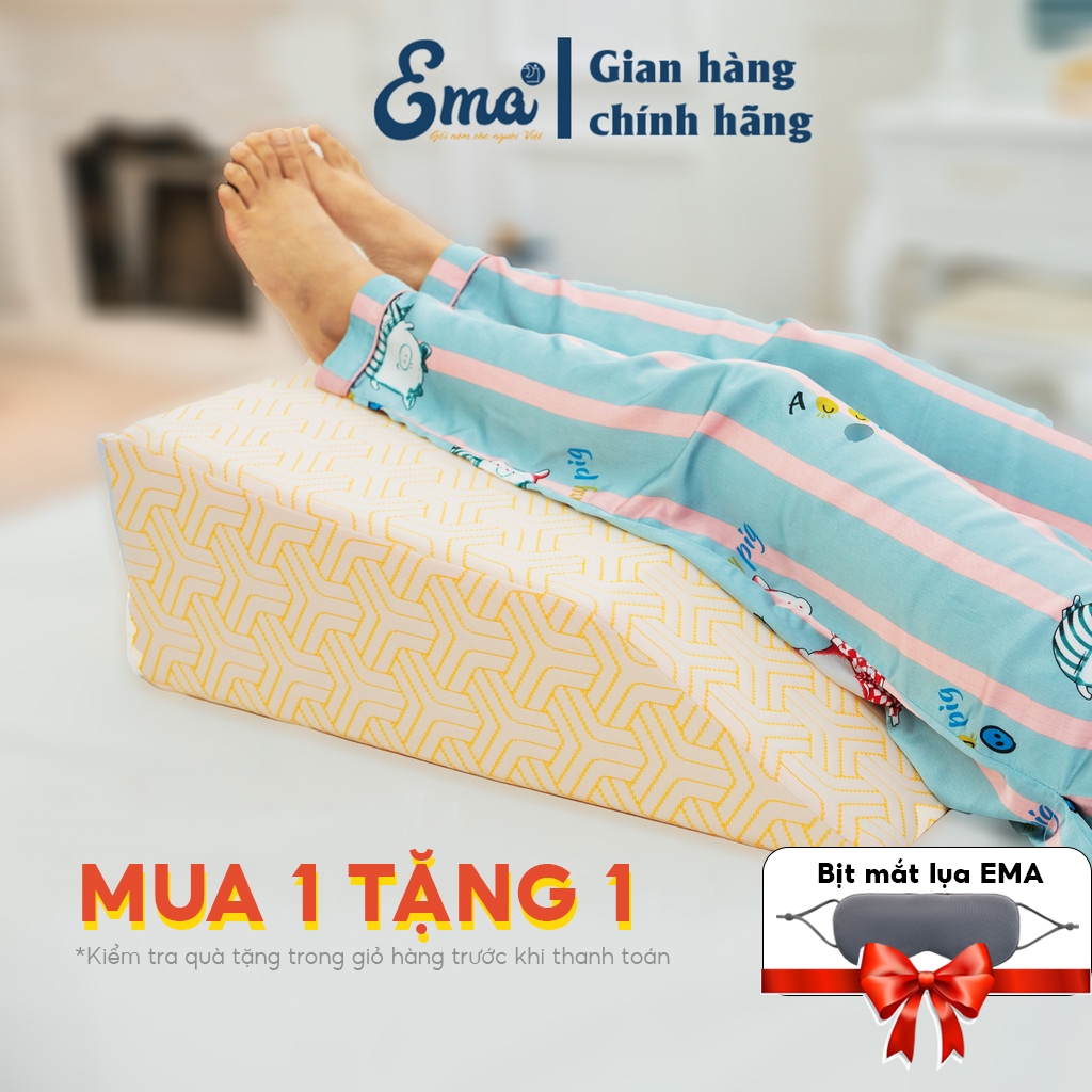 Gối kê chân Chống suy giãn tĩnh mạch Ema - Thế hệ 2 - Tăng tuần hoàn máu, chống phù nề, tăng thẩm mỹ ở chân