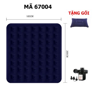 Nệm Hơi Đệm Hơi Cao Cấp Bestway Cao Cấp 67004 Kích Thước 203x183x22cm Kèm Bơm+Miếng Vá TẶNG GỐI HƠI