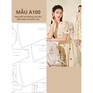 Rập giấy a0 đầm tay phồng mã a100