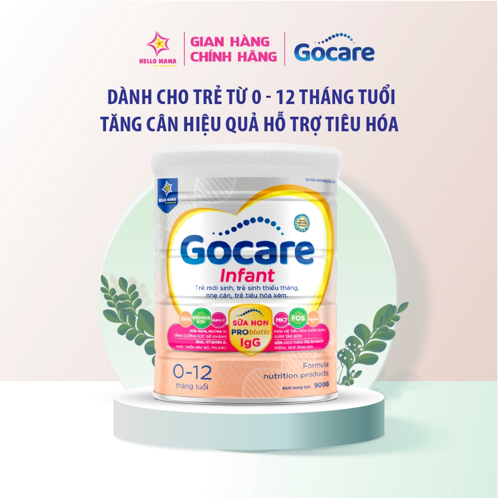 Sữa Non Gocare infant dành cho trẻ sinh thiếu tháng, nhẹ cân, tiêu hóa kém 900G/Hộp