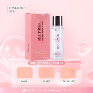 Nước hoa hồng laco mini, toner dna 20ml