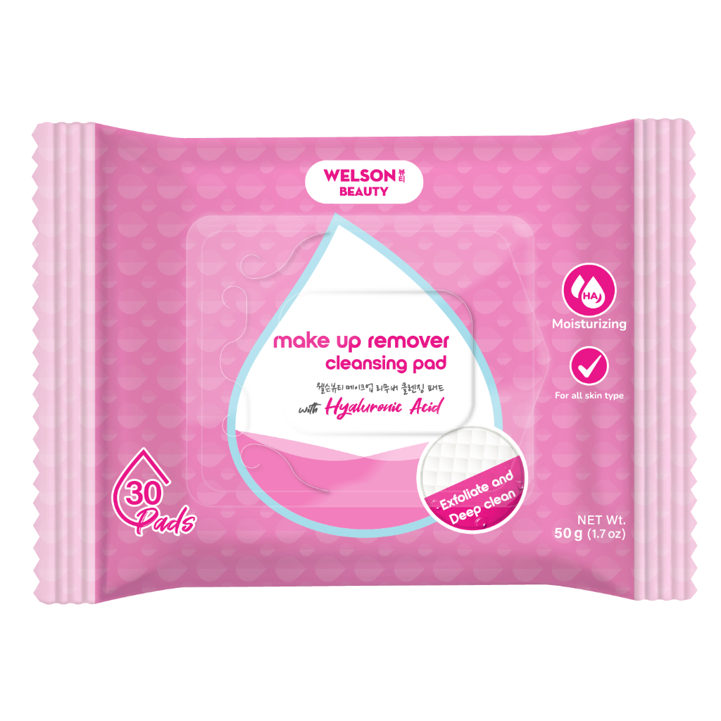 (Quà tặng) Welson Beauty Makeup Remover Cleansing Pad 30 Miếng/Gói