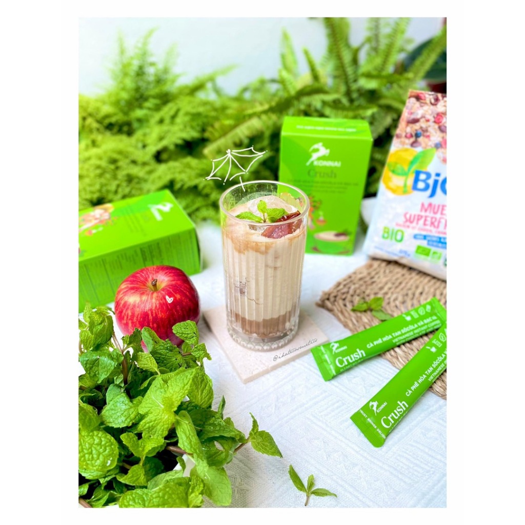 Cà phê hòa tan sôcôla và bạc hà 15 thanh Konnai Coffee