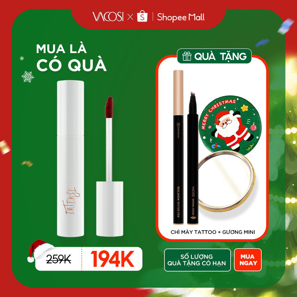 Son Tint Bóng VACOSI Glossy Lip Tint - Căng Mọng Môi & Bền Màu