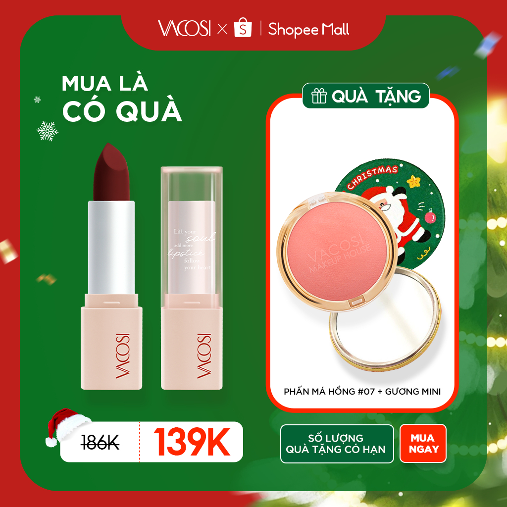 Son thỏi lì VACOSI Tropical Matte Lipstick