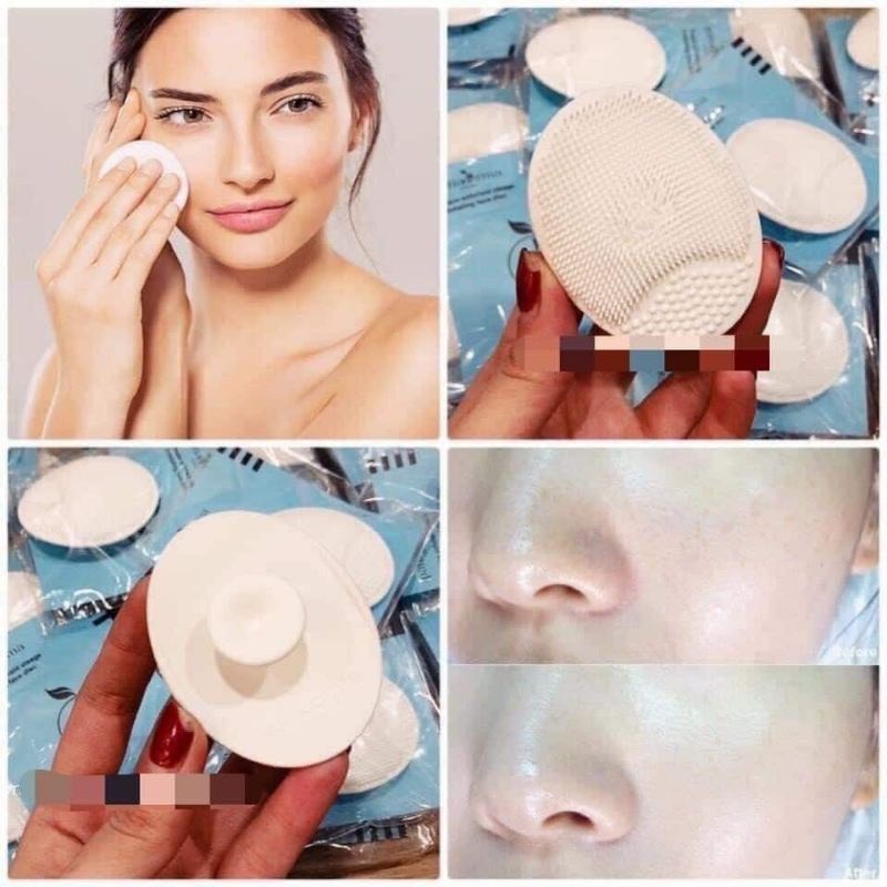 Miếng Rửa Mặt Panaderma Pháp, Sạch Mụn Cám, Sạch Sâu Lỗ Chân Lông, Tẩy Tế Bào Chết, Massage Chăm Sóc Da Mặt Hồng Hào