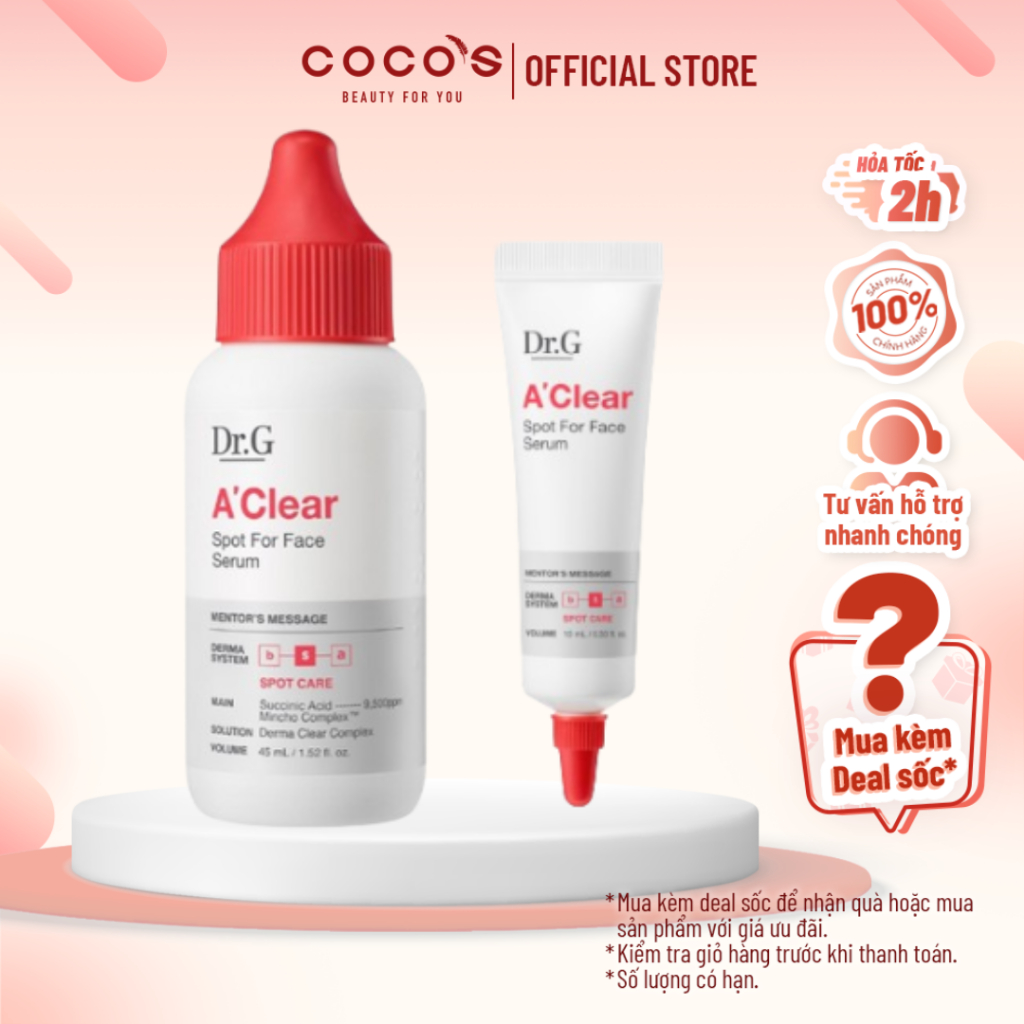 Tinh Chất Giảm Mụn Dr.G A'Clear Spot For Face Serum 45ml / 10ml