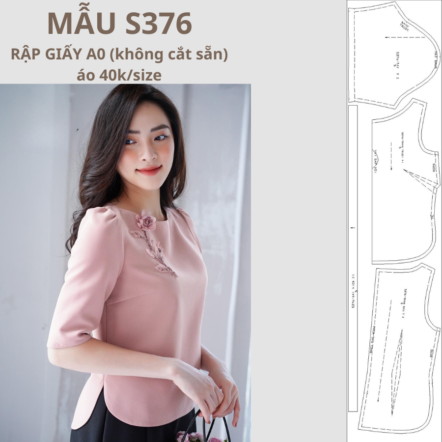 RẬP GIẤY A0 ÁO NỮ MÃ S376