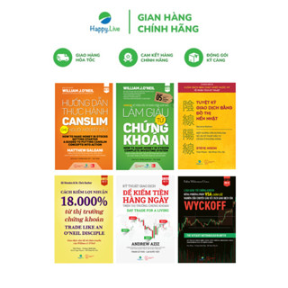 Bộ Sách Phân Tích Kỹ Thuật Cơ Bản (Gồm 6 cuốn): Bộ làm giàu + Nến Nhật + Lợi nhuận 18000 + Kiếm tiền hàng ngày + Wyckoff