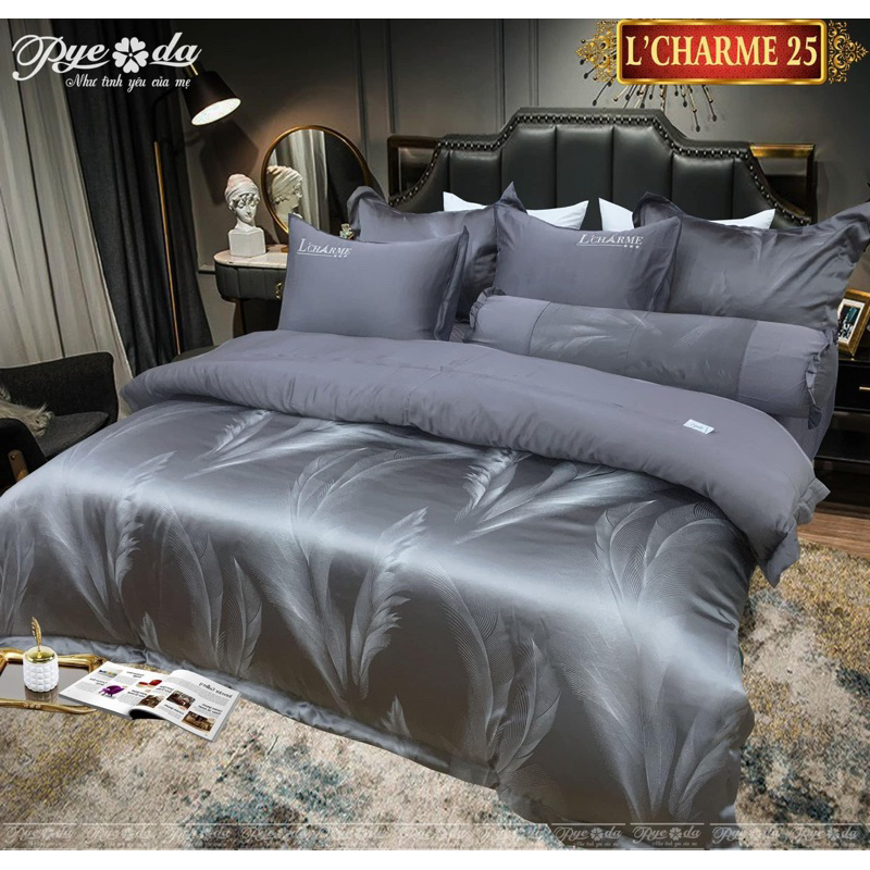 bộ chăn ga lụa L’CHARME(7 món)