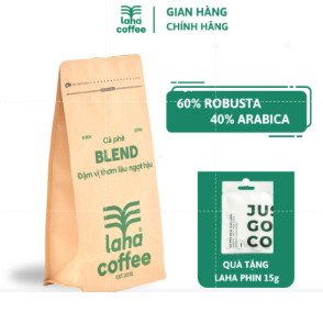 Cà phê laha blend 40% robusta 60% arabica pha phin, pha máy vị đậm vừa phải laha coffee | 500gr