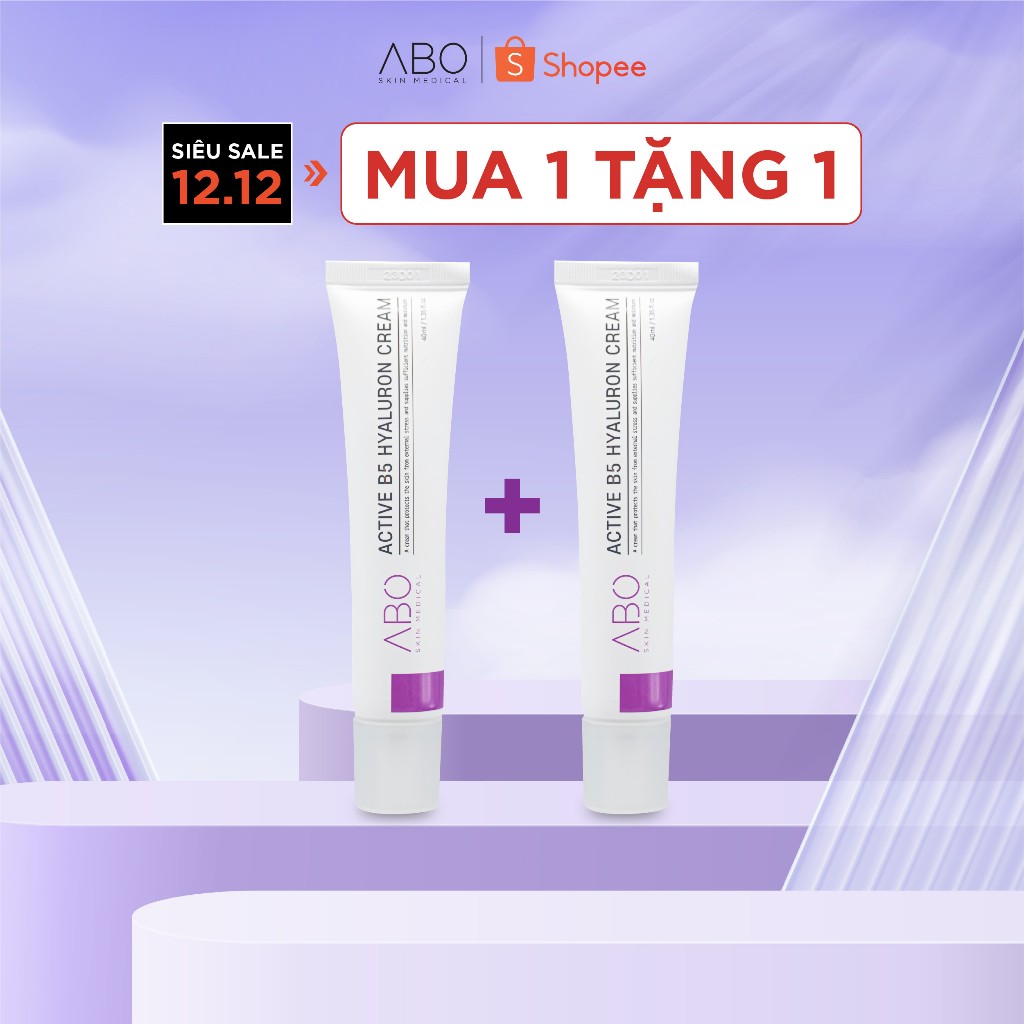 Kem dưỡng ẩm da mặt ha b5 ABO - Giúp cấp ẩm, phục hồi da, tăng độ đàn hồi căng bóng da và chống lão hóa 40ml