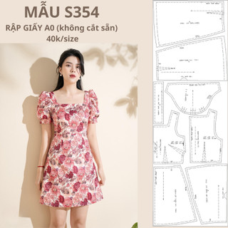 RẬP GIẤY A0 VÁY DÁNG A MÃ S354