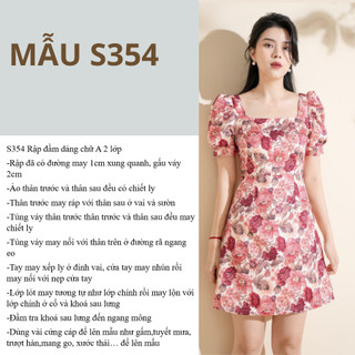 RẬP GIẤY A0 VÁY DÁNG A MÃ S354