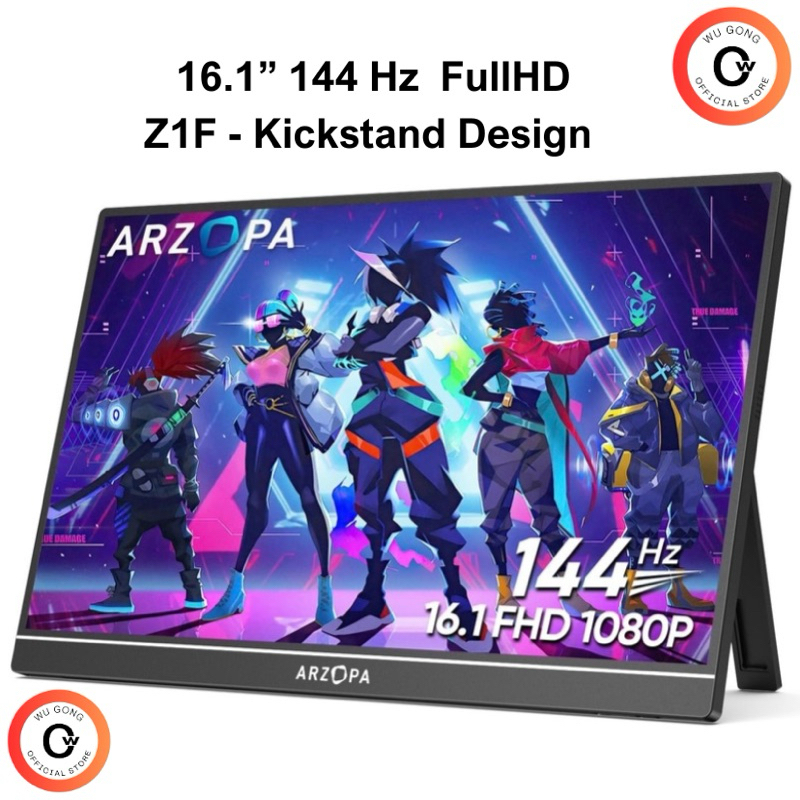 ARZOPA 144 Hz - Màn Hình Di Động Arzopa 16.1 Inch Tấm Nền IPS Full HD 144Hz ARZOPA Z1F. 2024 Arzopa Portable Monitor | BigBuy360 - bigbuy360.vn