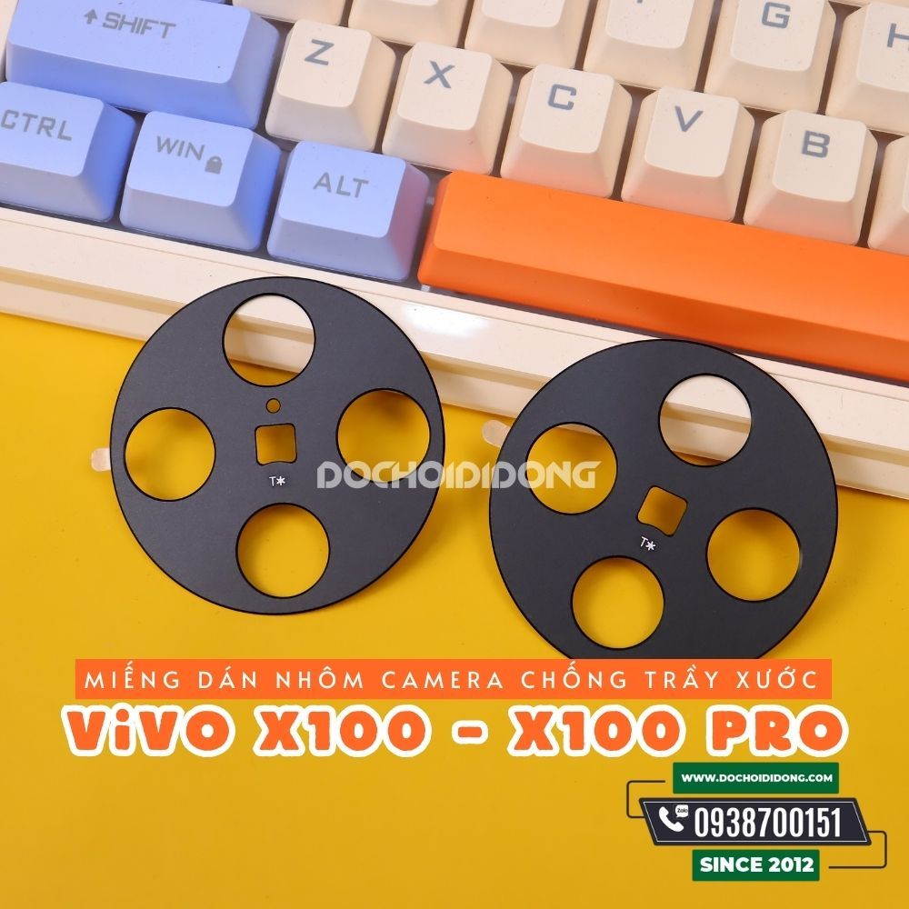 Miếng Dán Cường Lực Camera Bằng Nhôm Bảo Vệ Vivo X100 - X100s - X100 Pro Ultra