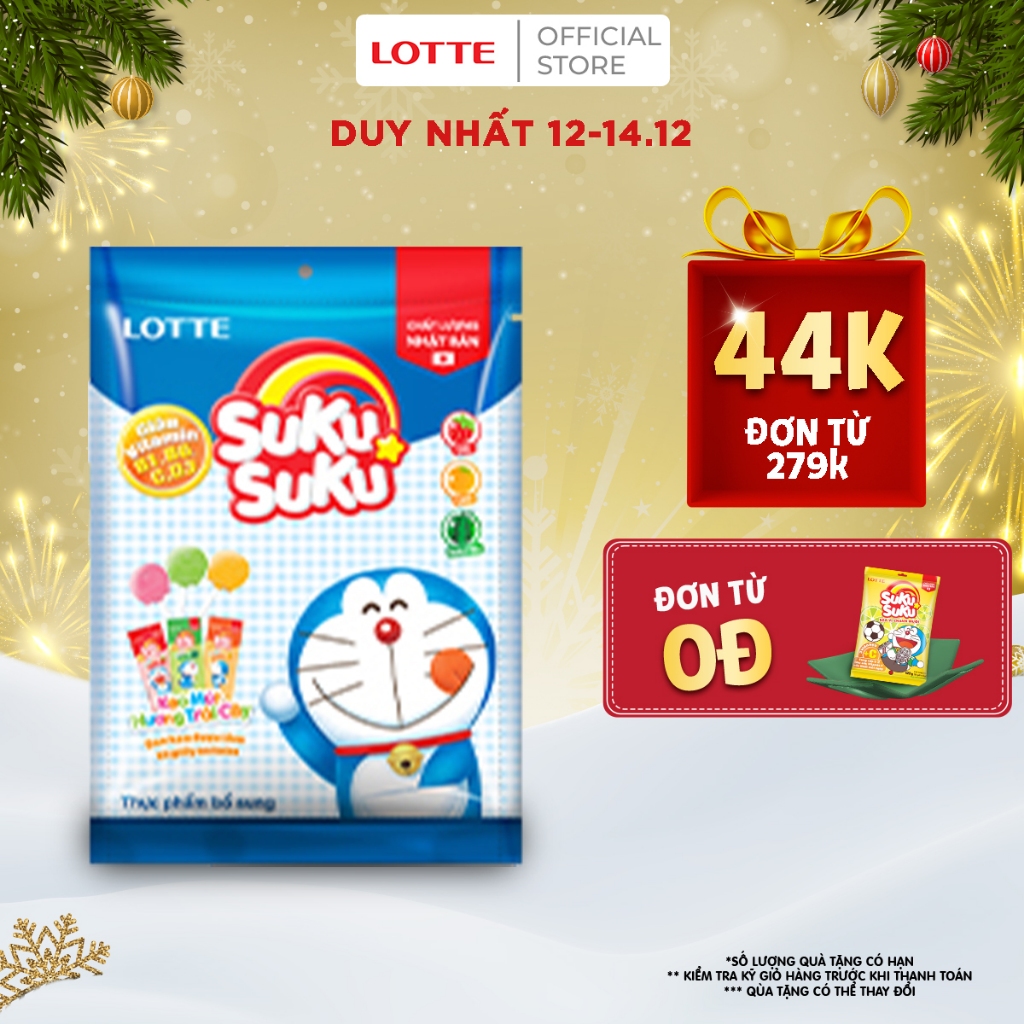 Kẹo SukuSuku hương trái cây 72 g