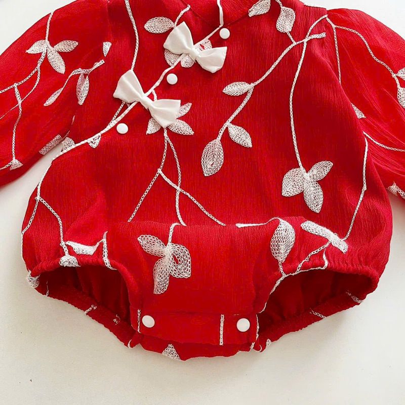 LÁ ĐỎ Body tặng nơ cho bé 5975