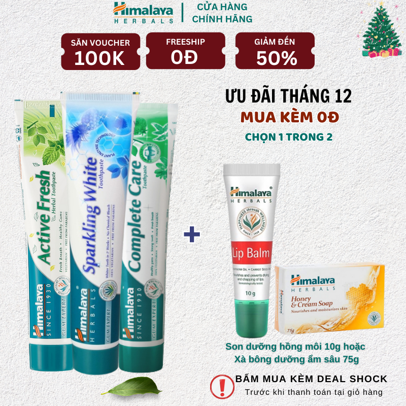 Combo 3 kem đáng răng Himalaya bảo vệ nướu chăm sóc răng chắc khỏe trắng sáng 100g/sản phẩm