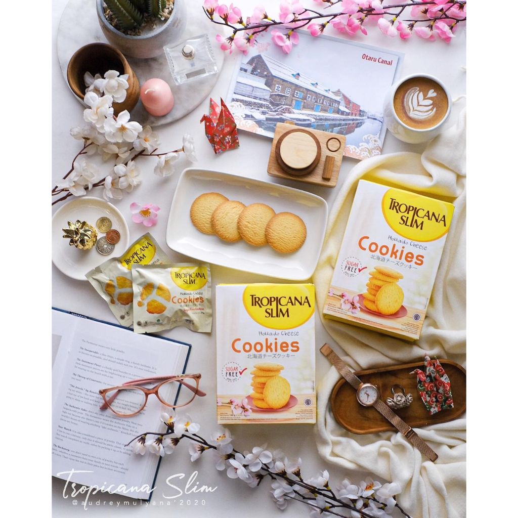 Bánh Quy Ăn Kiêng Không Đường Tropicana Slim Vị Phô Mai Hokkaido 100gr, Ăn Kiêng Tiểu Đường/Healthy/ Eat Clean..
