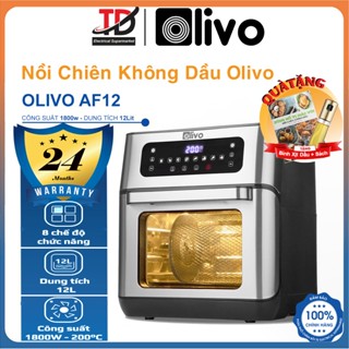 Nồi Chiên Không Dầu OLIVO AF12, 12Lit-1800W, 8 Chức Năng và Phụ Kiện Đa Năng, Bảo Hành Chính Hãng 2 Năm