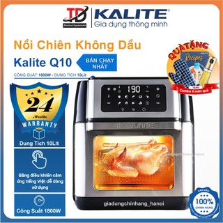  Nồi Chiên Không Dầu Kalite Q10 - Dung Tích 10L Kèm 8 Phụ Kiện Nấu - Hàng Chính Hãng 