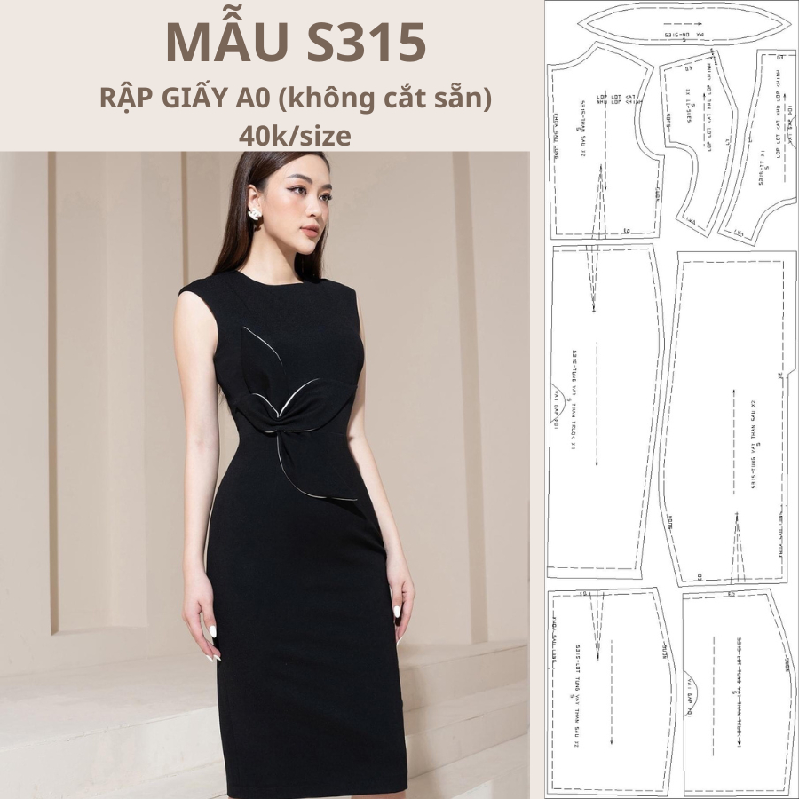RẬP GIẤY A0 ĐẦM BODY MÃ S315