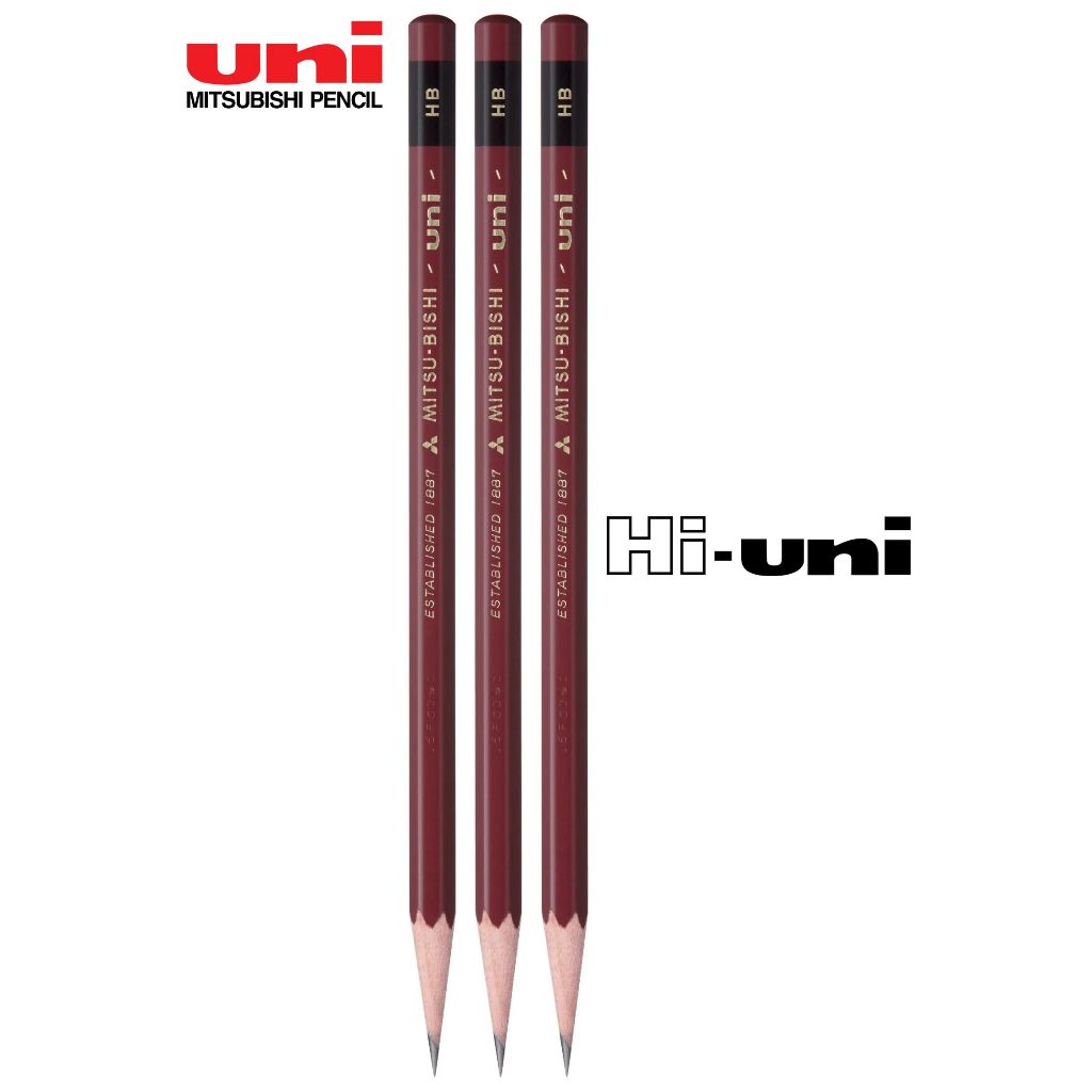 Bút chì gỗ chất lượng cao dùng trong công nghiệp và nghệ sĩ UNI HI-UNI Pencil