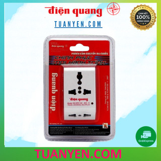 (SHOPEE VIDEO) [Hỏa Tốc] Phích cắm đa chiều chia 1 ra 3 Điện Quang NK-803, phích chuyển 3 chấu sang 2 chấu - Tuấn Yến