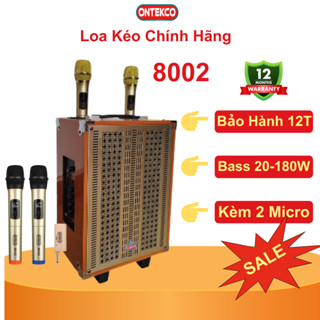  Loa kéo karaoke bass 20 ONTEKCO 8002 kèm 2 mic Hát Karaoke cực hay. bảo hành chính hãng 12 tháng 