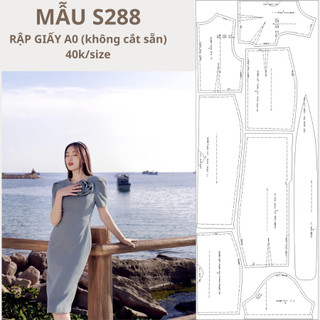 Rập giấy a0 váy body công sở mã s288