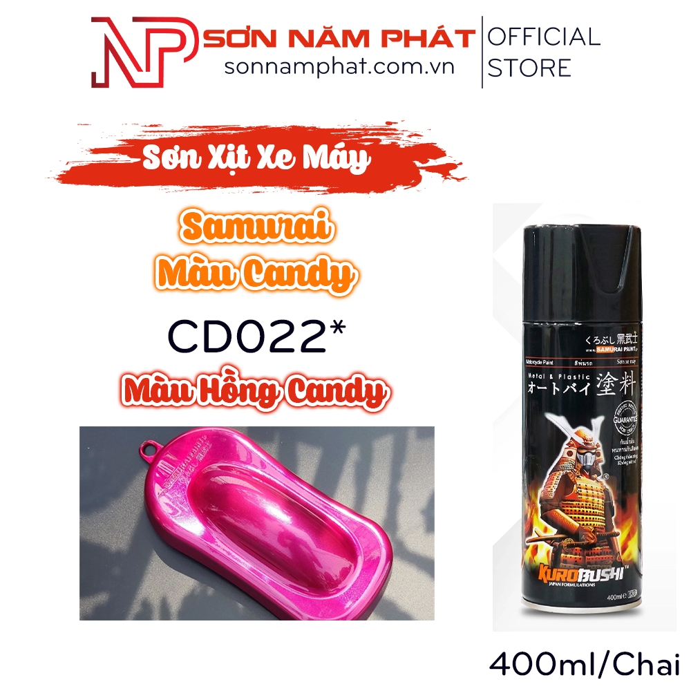 Sơn Xịt Samurai Màu Candy CD022* Màu Hồng Candy