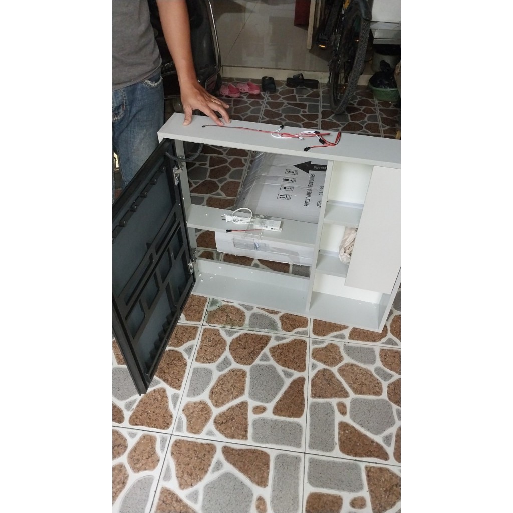 Tủ gương treo tường chất liệu nhựa PVC cao cấp - size 80cm