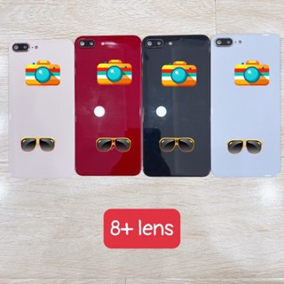 8+ lens - nắp lưng - nắp pin 8+ có lens - viền cam - lưng vỏ dùng cho máy ip 8 plus có kính cam