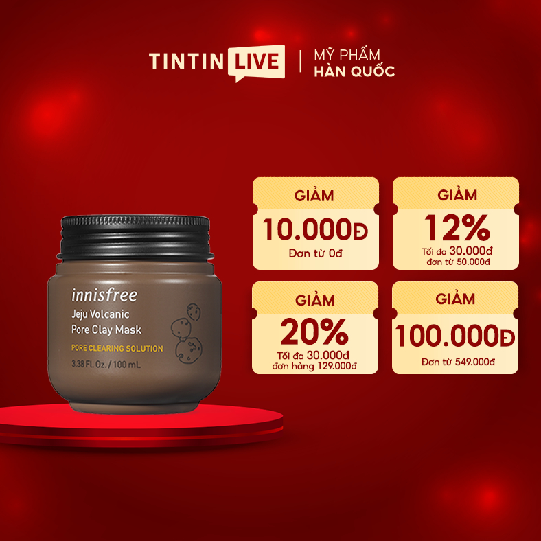Mặt Nạ Tro Núi Lửa Innisfree Jeju Volcanic Pore Clay Mask 100ml