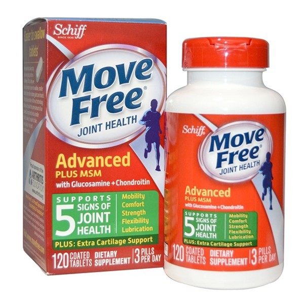Hỗ trợ xương khớp Schiff Move Free Advanced Plus MSM 1500mg, 120 viên