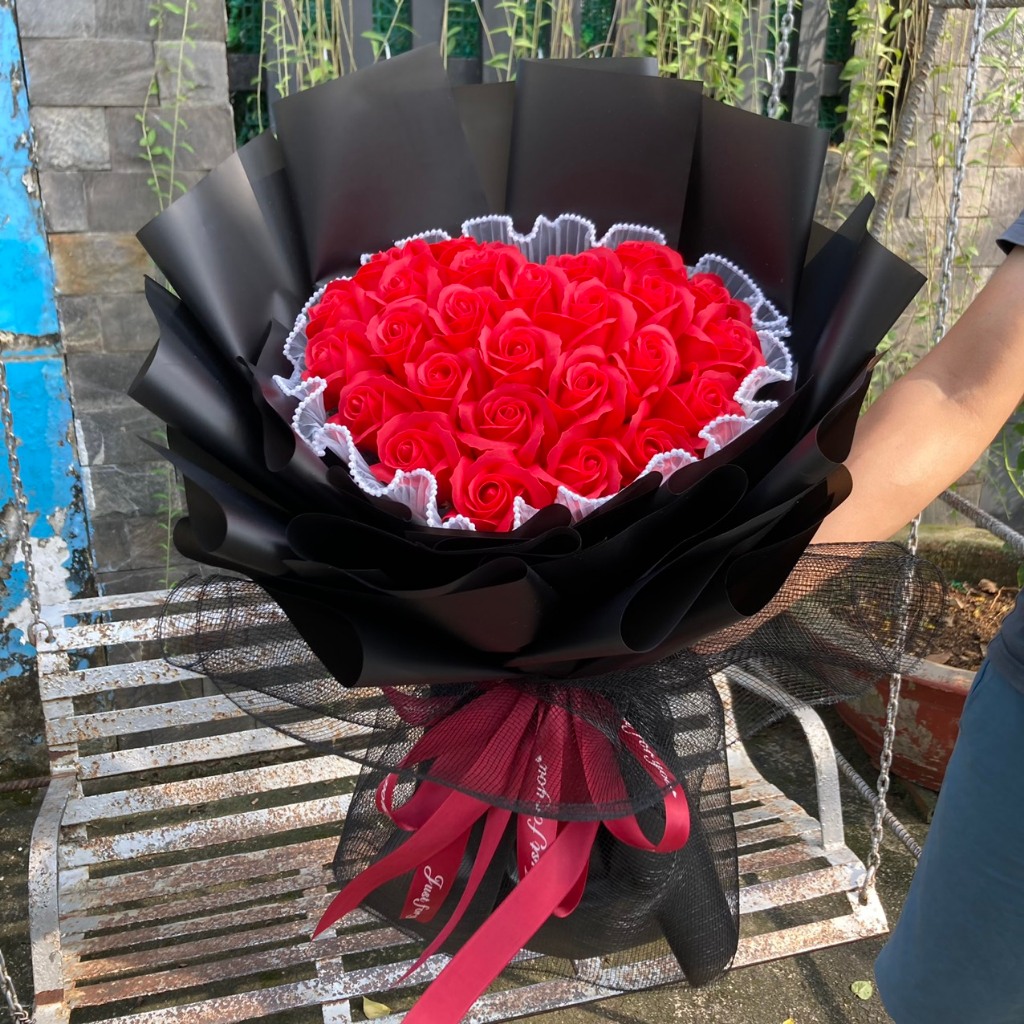 Bó Hoa Hồng Trái Tim sáp thơm Tặng Người Yêu Thương, tặng sinh nhật, sự kiện, Bouquet Of Flowers