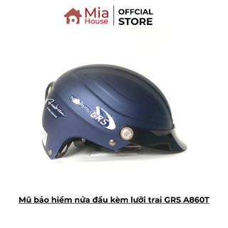 Mũ bảo hiểm nửa đầu kèm lưỡi trai GRS A860T – dành cho người đầu to