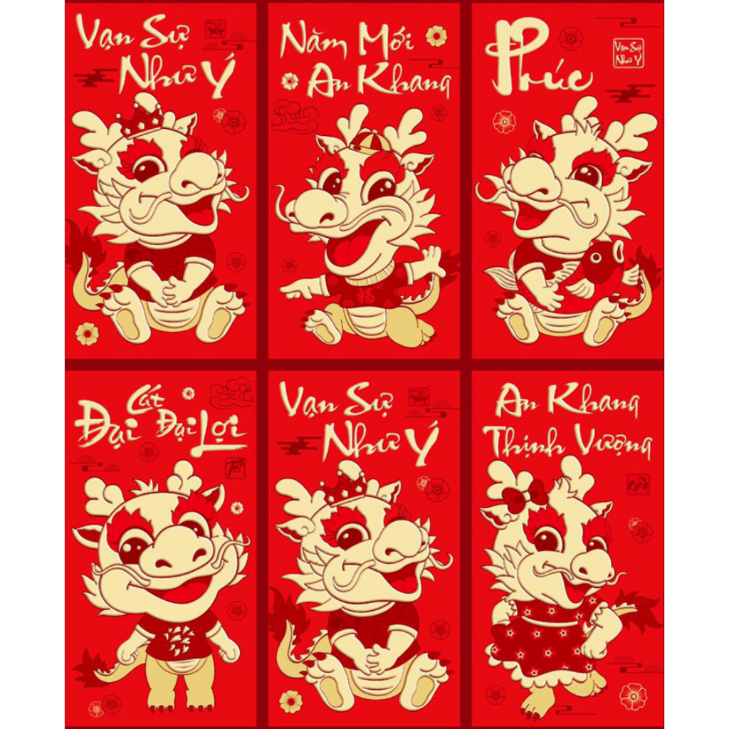 Bao Lì Xì ( 6 cái/ 1 xấp)