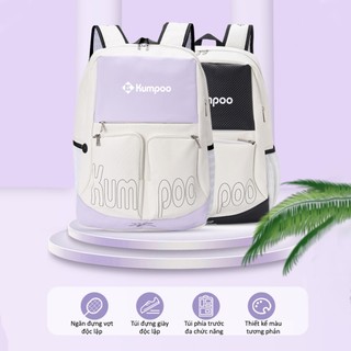 Balo cầu lông Kumpoo KB-326 sức chứa lớn, chống thấm nước, balo thể thao đa năng, ngăn để giày riêng