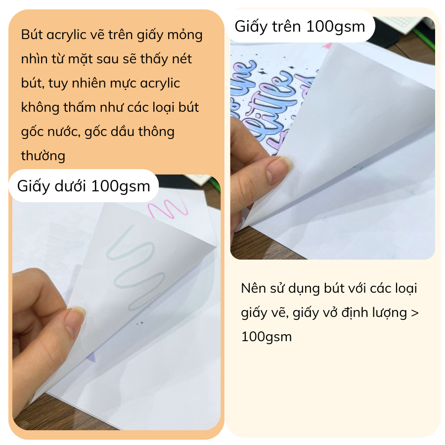 Bút sơn Acrylic Marker Decorme set 12/24/36/48/60 bút màu Acrylic chống nước vẽ trên mọi chất liệu vẽ giày vải chai lọ