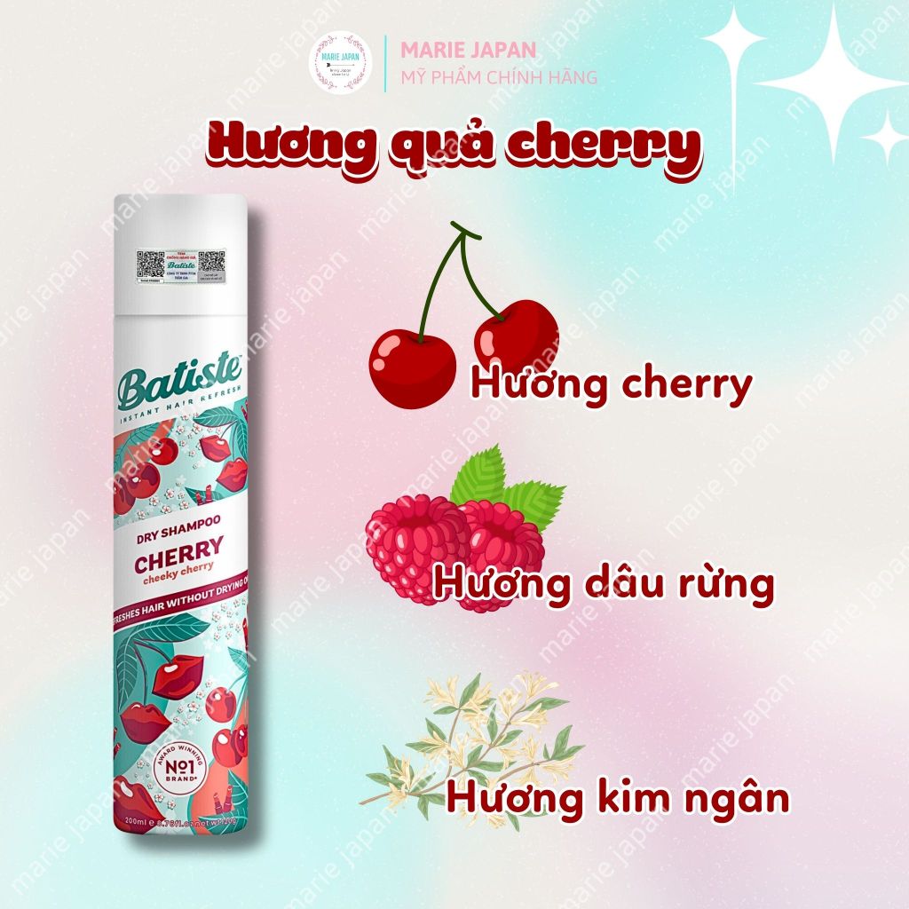 Dầu gội khô Batiste Dry Shampoo Chính Hãng