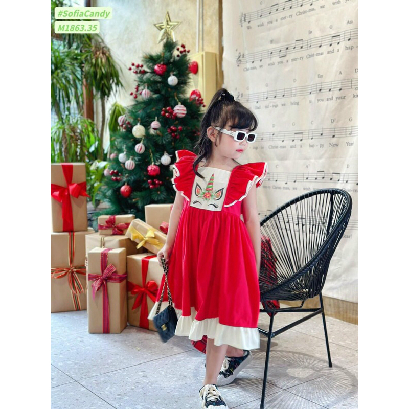 Đầm gấu dâu cho bé gái 8-40kg, đầm xoè cho bé gái Siêu hot siêu đẹp