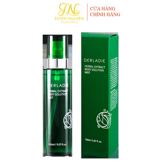 Xịt mụn lưng Derladie 4in1 Loại Bỏ Mụn, Mờ Thâm, Giảm Viêm Nang Lông Derladie Herbal Extract Body Solution Mist 150Ml