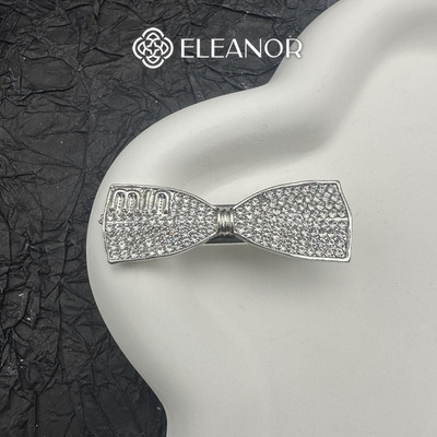 Kẹp tóc nữ Eleanor Accessories hình nơ đính đá kẹp tóc mái basic phụ kiện tóc 6822