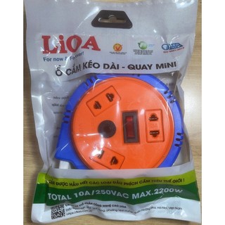 Ổ cắm quay tay lioa oqmn3-3 10a - kiểu đĩa bay mini
