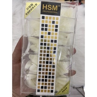 Móng úp HSM nhọn bầu nhám sẵn màu đục