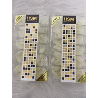 Móng úp HSM nhọn bầu nhám sẵn màu đục