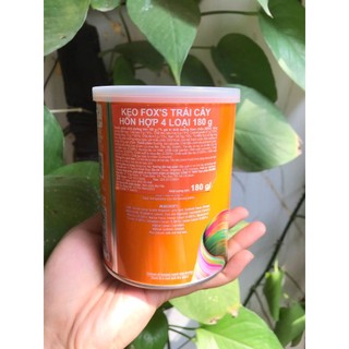 Kẹo Trái Cây Hỗn Hợp 4 Loại (Cam) Fox's Fruit  (Lon 180g)