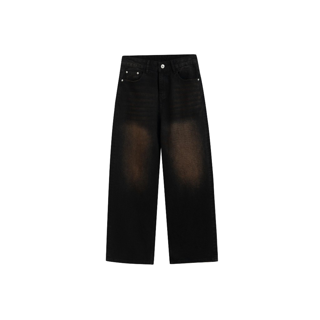 Quần Jeans Ống Rộng LOW-RISE SAND BROWN - YOUNG GREEN